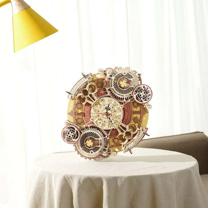 Estrelik™ | Enchanted Zodiac Wall Clock Time Keeper -  3D Wooden Model kit