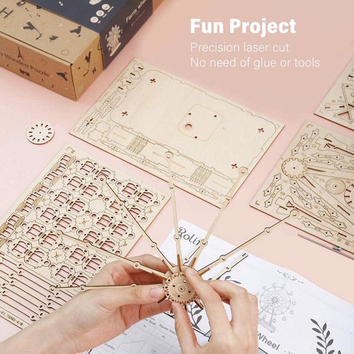 Estrelik™ | Ferris Wheel Wooden Music Box