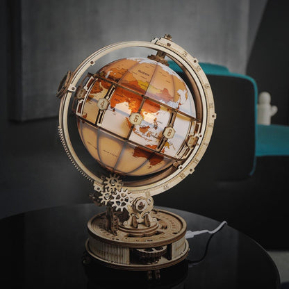 Estrelik™ | Illuminated Globe 3D Wooden Puzzle