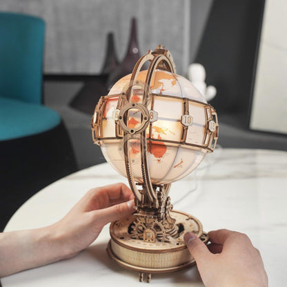 Estrelik™ | Illuminated Globe 3D Wooden Puzzle