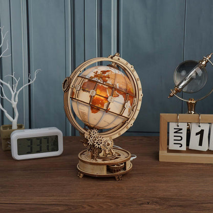 Estrelik™ | Illuminated Globe 3D Wooden Puzzle