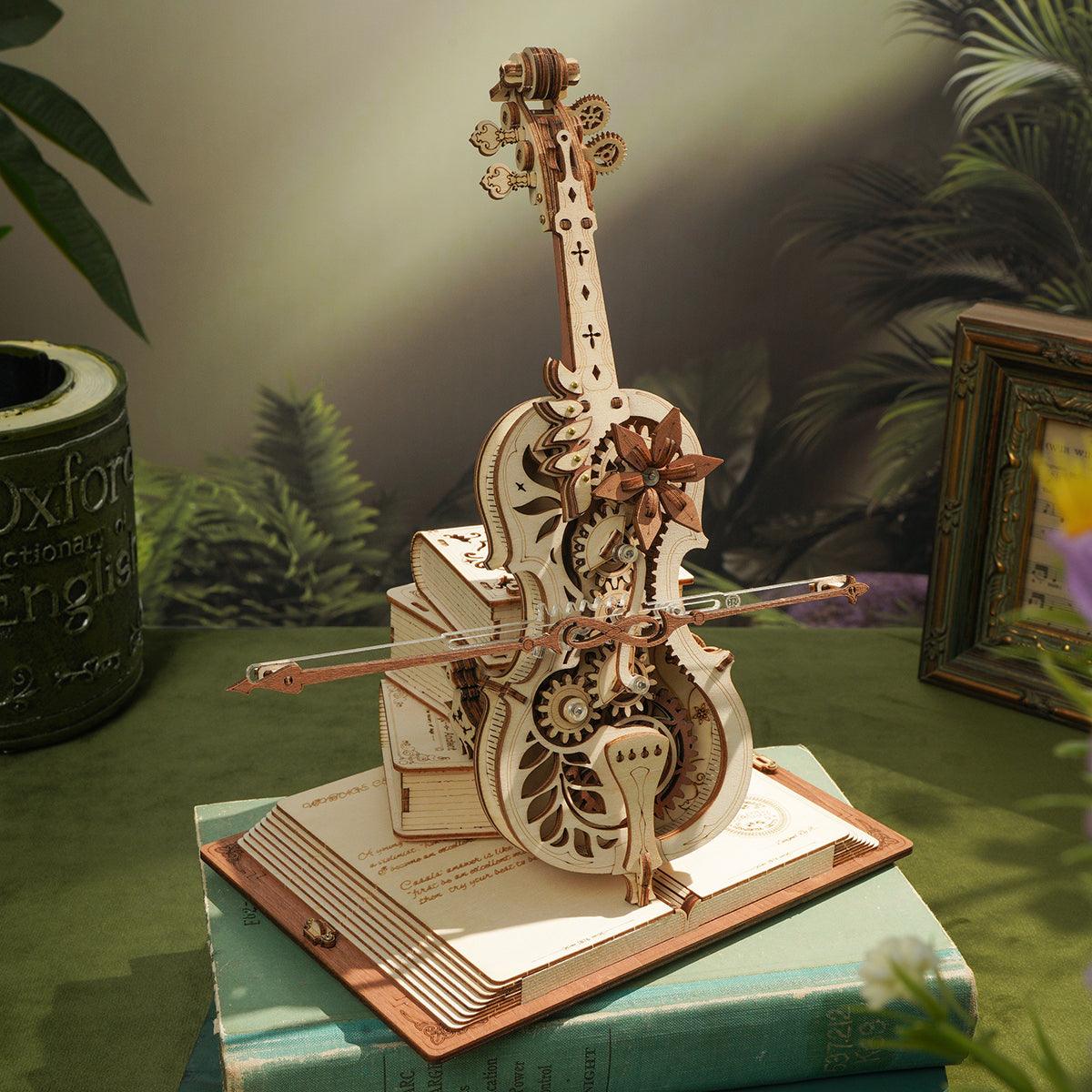 Estrelik™ | Magic Cello Mechanical Music Box 3D Wooden Puzzle