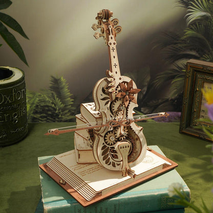 Estrelik™ | Magic Cello Mechanical Music Box 3D Wooden Puzzle