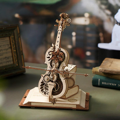 Estrelik™ | Magic Cello Mechanical Music Box 3D Wooden Puzzle