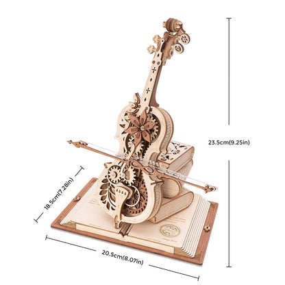 Estrelik™ | Magic Cello Mechanical Music Box 3D Wooden Puzzle