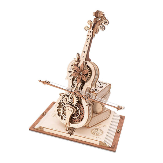 Estrelik™ | Magic Cello Mechanical Music Box 3D Wooden Puzzle