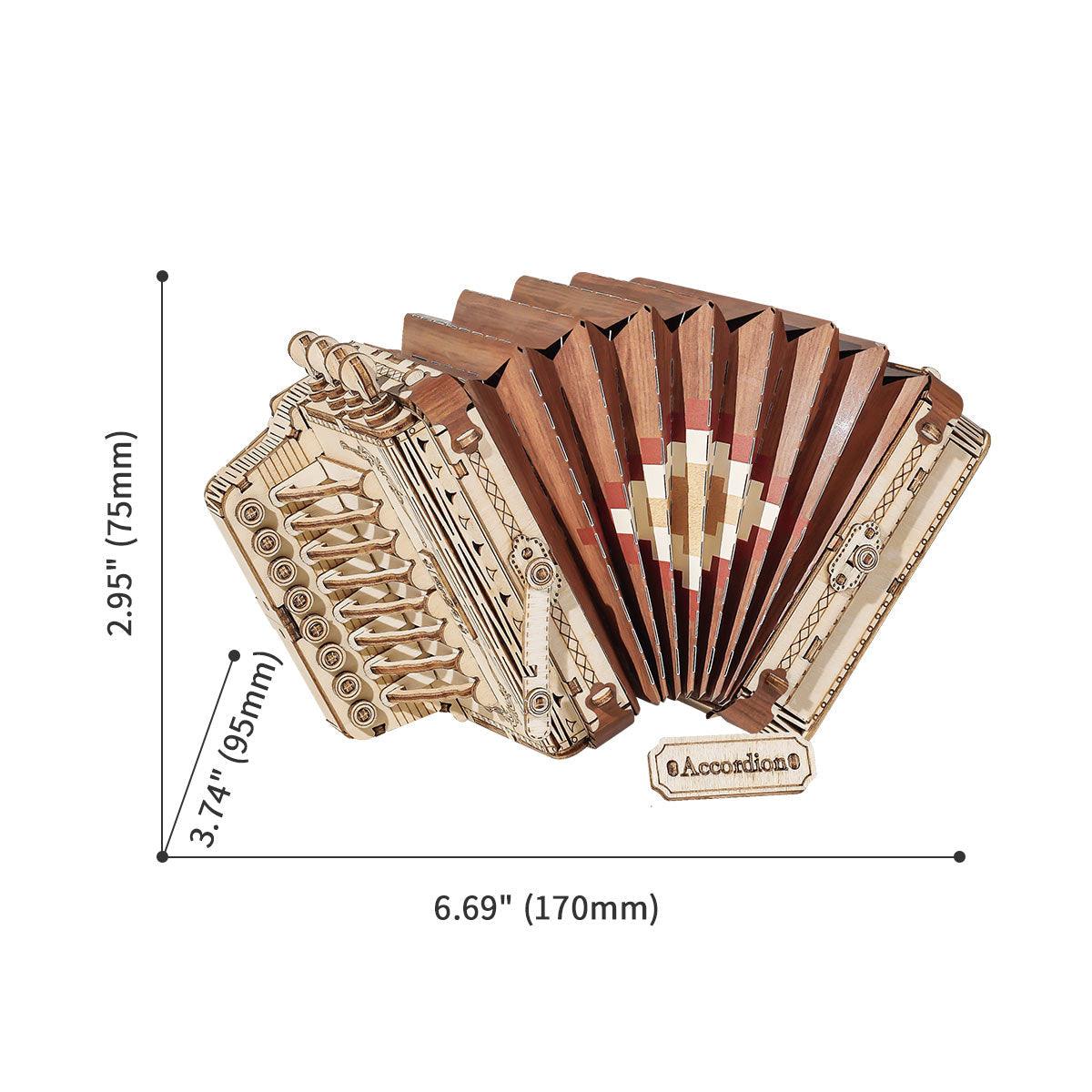 Estrelik™ | Melodic Accordion - Musical Wooden Model Kit