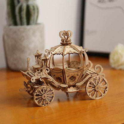 Estrelik™ | Pumpkin Carriage 3D Wooden Puzzle