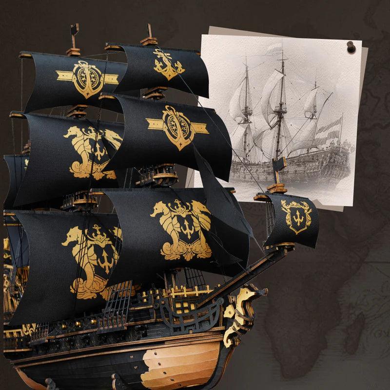 Estrelik™ | Royal Galleon Warship - 3D Wooden Puzzle