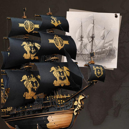 Estrelik™ | Royal Galleon Warship - 3D Wooden Puzzle