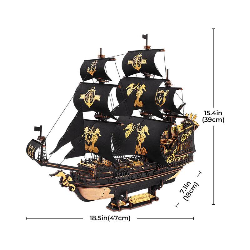 Estrelik™ | Royal Galleon Warship - 3D Wooden Puzzle