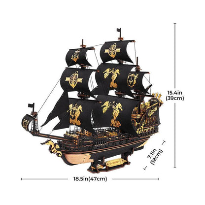 Estrelik™ | Royal Galleon Warship - 3D Wooden Puzzle