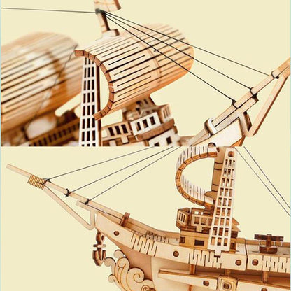 Estrelik™ | Sailling Ship 3D Wooden Puzzle Decor