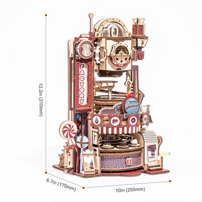 Estrelik™ | Sweet Factory Marble Run - 3D Wooden Puzzle