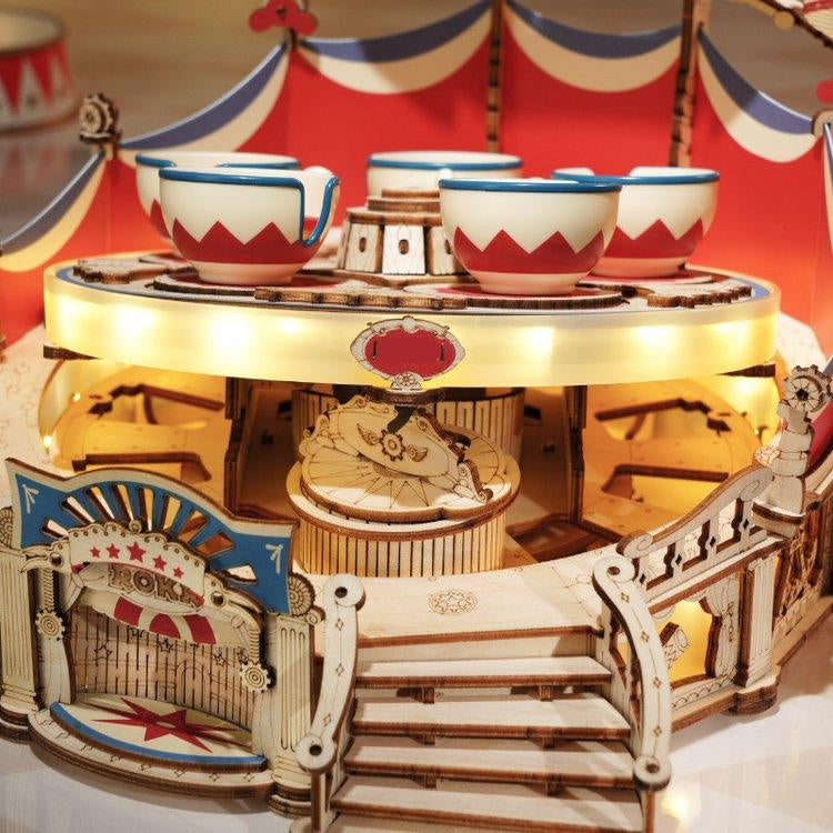 Estrelik™ | Tilt-A-Whirl DIY Music Box 3D Wooden Puzzle