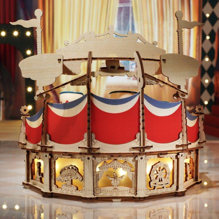 Estrelik™ | Tilt-A-Whirl DIY Music Box 3D Wooden Puzzle