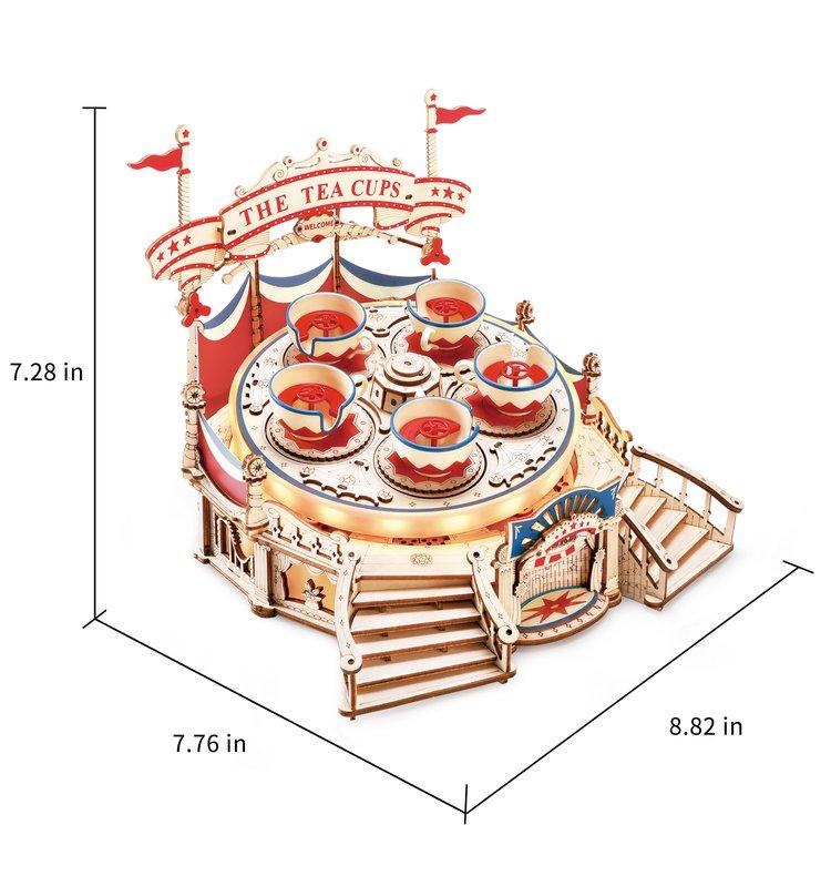 Estrelik™ | Tilt-A-Whirl DIY Music Box 3D Wooden Puzzle