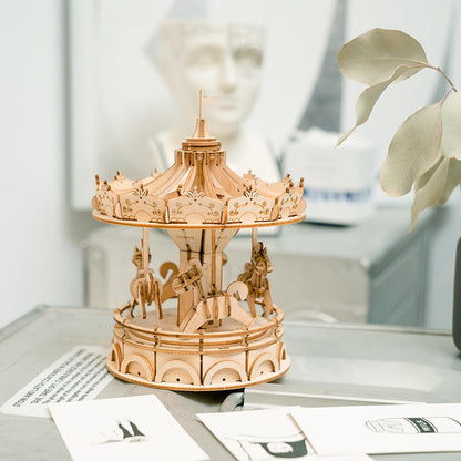Estrelik™ | Vintage Carousel 3D Wooden Puzzle