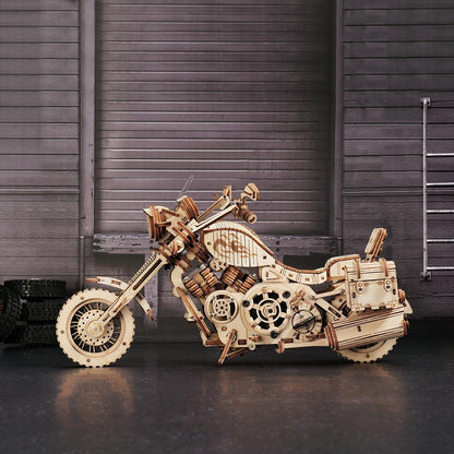 Estrelik™ | Wild West Cruiser 3D Wooden Motorcycle Puzzle