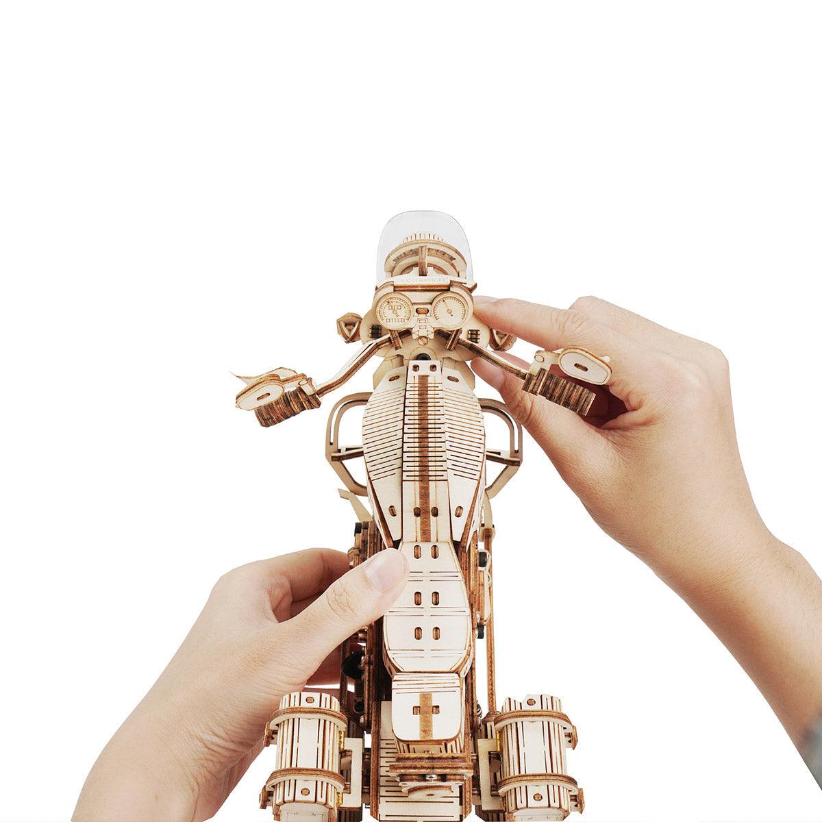 Estrelik™ | Wild West Cruiser 3D Wooden Motorcycle Puzzle