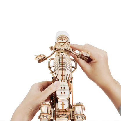 Estrelik™ | Wild West Cruiser 3D Wooden Motorcycle Puzzle