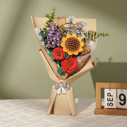 Estrelik™ | Eternal Bloom 3D Wooden Puzzle Bouquet