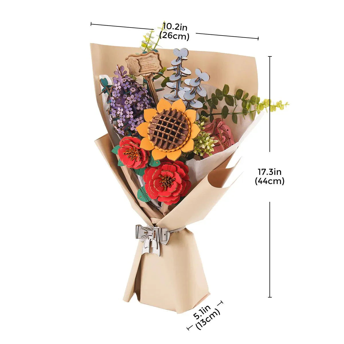 Estrelik™ | Eternal Bloom 3D Wooden Puzzle Bouquet