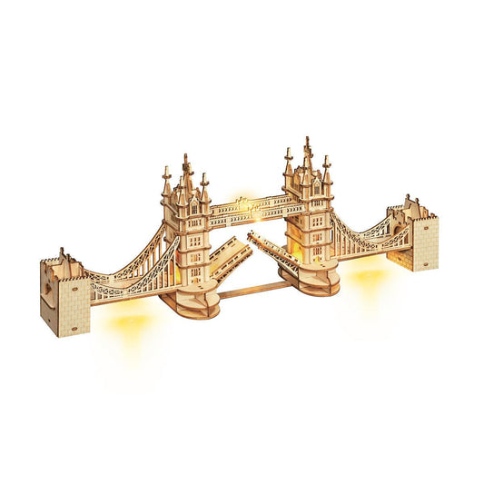 Estrelik™ | Illuminated Tower Bridge 3D Wooden Puzzle