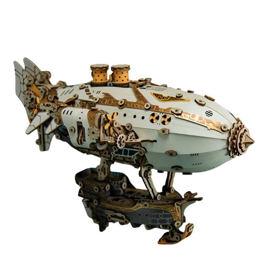 Estrelik™ | Steampunk Navigator Airship 3D Wooden Puzzle Kit