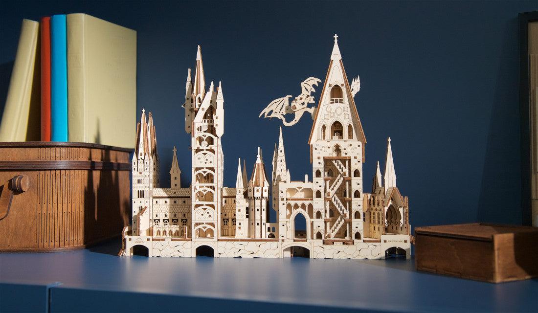 Estrelik™ | Hogwarts Magical Castle 3D Wooden Puzzle Kit