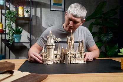 Estrelik™ | Hogwarts Magical Castle 3D Wooden Puzzle Kit