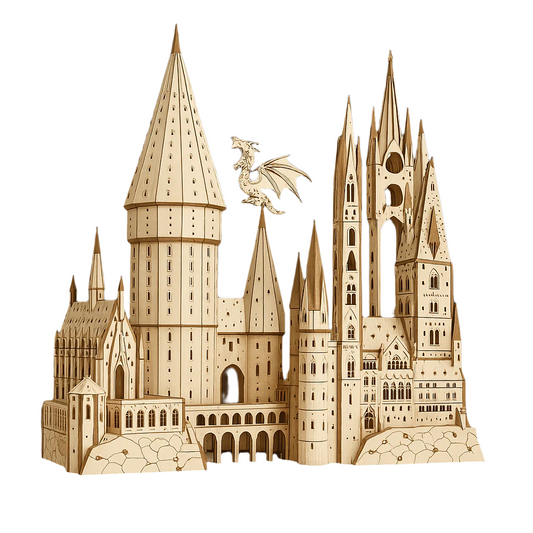 Estrelik™ | Hogwarts Magical Castle 3D Wooden Puzzle Kit