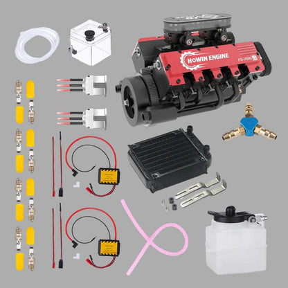 Estrelik™ | DIY 1/10 V8 Engine Model 28cc Gasoline Engine Kit FS-V800G