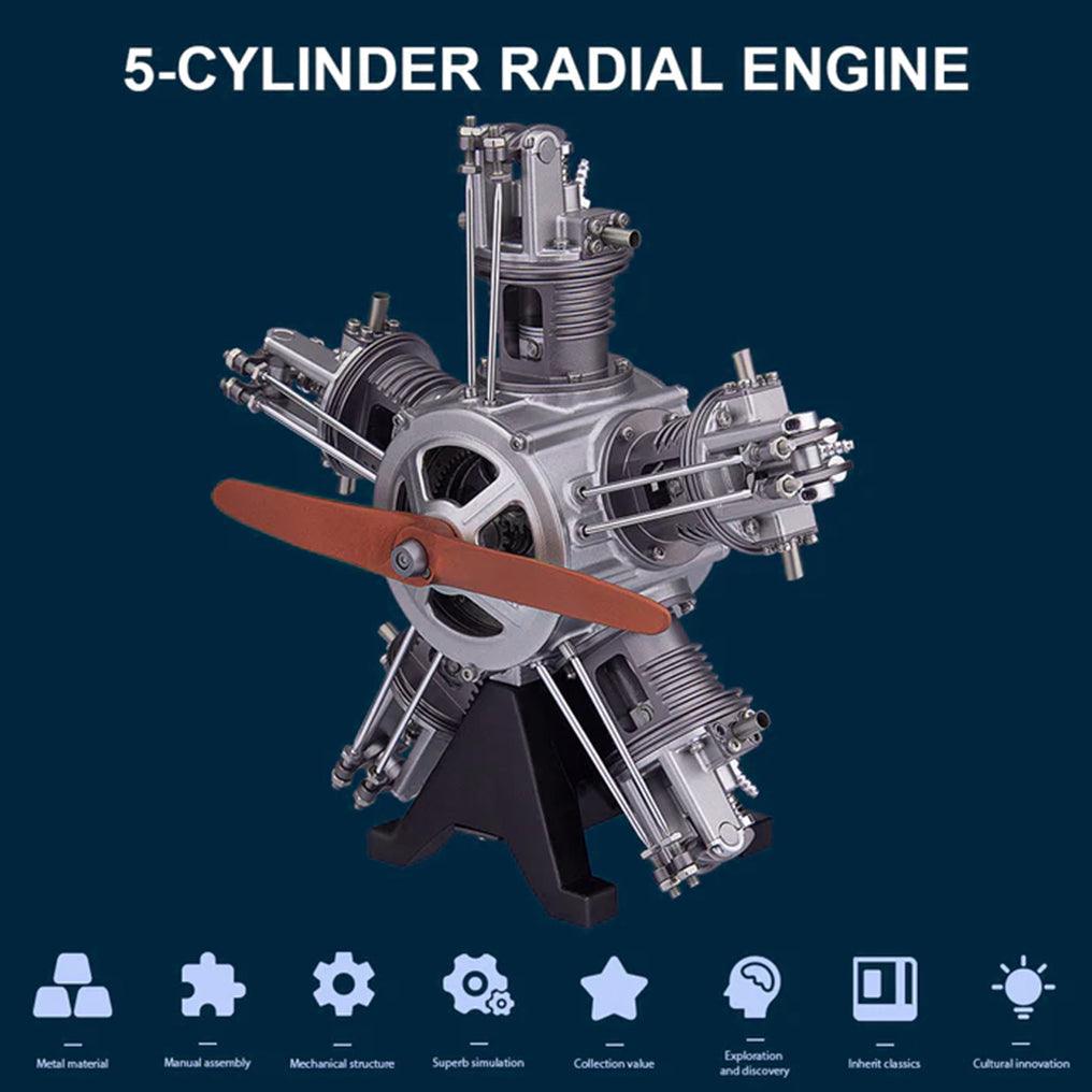 Estrelik™ | DIY 1/6 Full Metal 5 Cylinder Radial Engine Model Kit