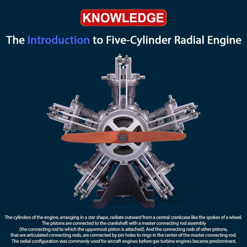 Estrelik™ | DIY 1/6 Full Metal 5 Cylinder Radial Engine Model Kit