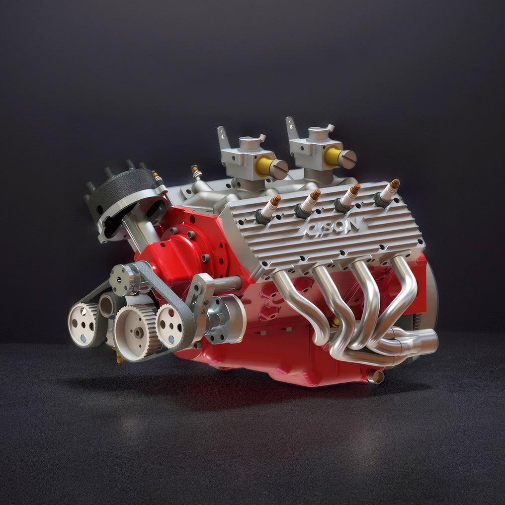 Estrelik™ | DIY 1/6 Gasoline Flathead 4-Stroke V8 Water-Cooled Engine 44CC Model Kit That Works