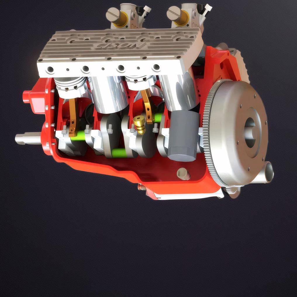 Estrelik™ | DIY 1/6 Gasoline Flathead 4-Stroke V8 Water-Cooled Engine 44CC Model Kit That Works