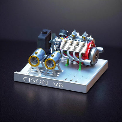 Estrelik™ | DIY 1/6 Gasoline Flathead 4-Stroke V8 Water-Cooled Engine 44CC Model Kit That Works