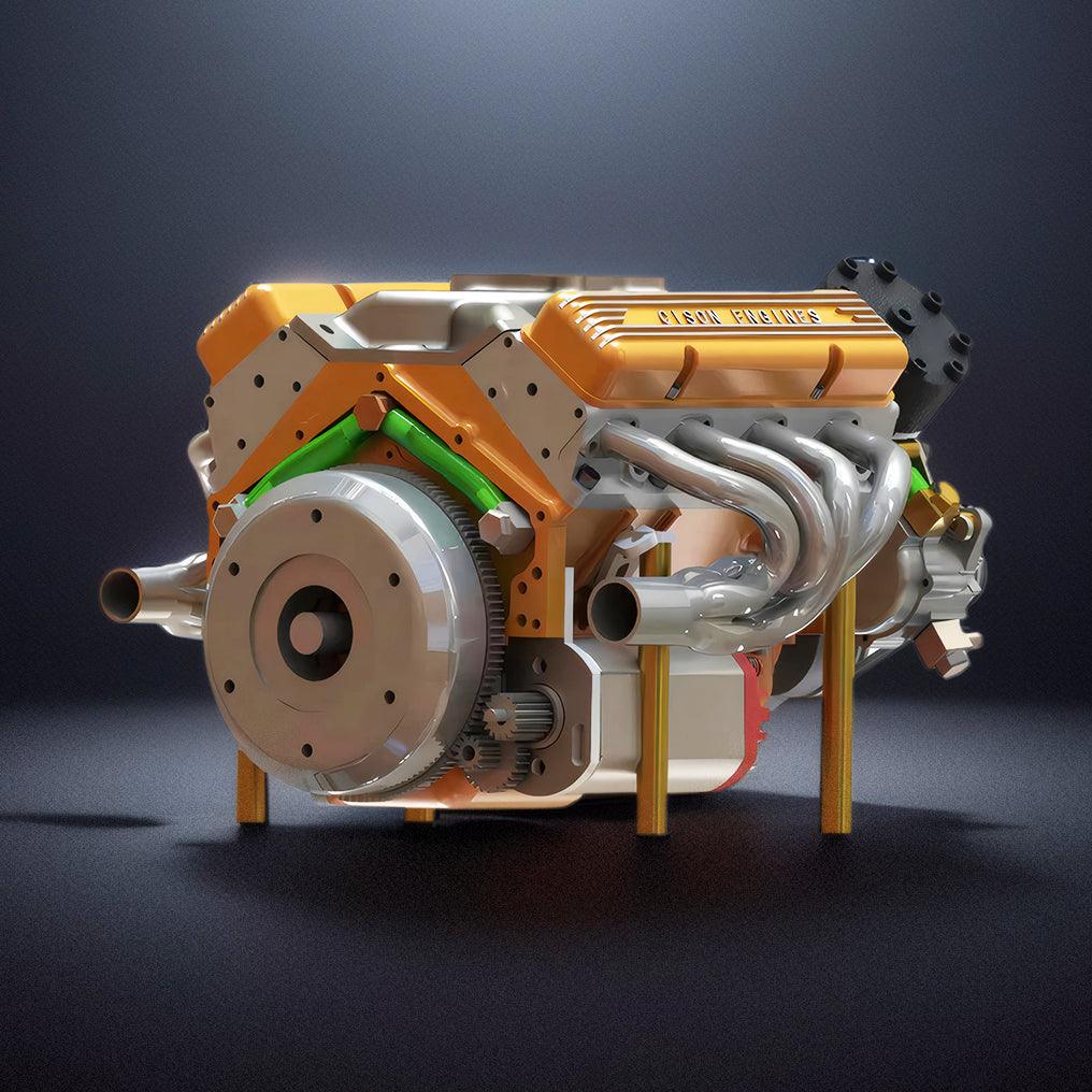 Estrelik™ | DIY 1/6 Gasoline Internal Combustion V8 Water-Cooled Engine 44CC Model Kit