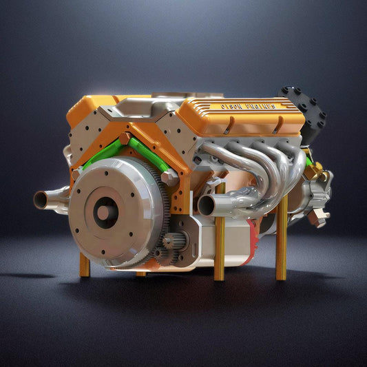 Estrelik™ | DIY 1/6 Gasoline Internal Combustion V8 Water-Cooled Engine 44CC Model Kit