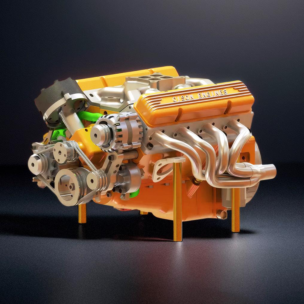 Estrelik™ | DIY 1/6 Gasoline Internal Combustion V8 Water-Cooled Engine 44CC Model Kit