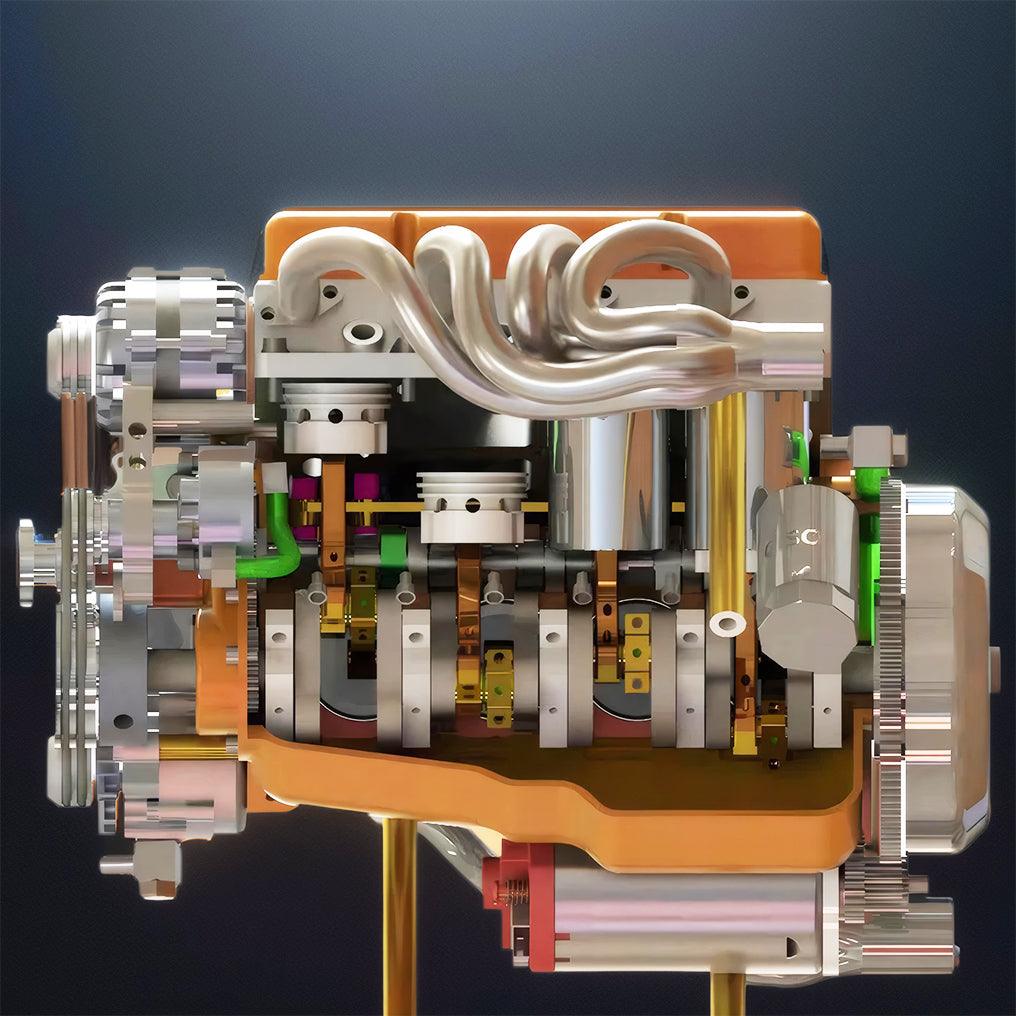 Estrelik™ | DIY 1/6 Gasoline Internal Combustion V8 Water-Cooled Engine 44CC Model Kit