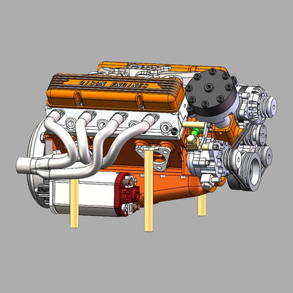 Estrelik™ | DIY 1/6 Gasoline Internal Combustion V8 Water-Cooled Engine 44CC Model Kit