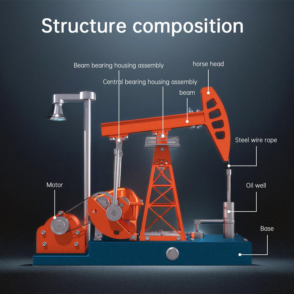 Estrelik™ | DIY Educational 3D Metal Oilfield Working Equipment with Pumping Unit that Works