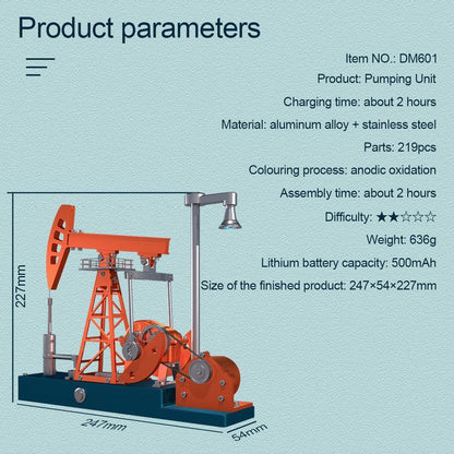 Estrelik™ | DIY Educational 3D Metal Oilfield Working Equipment with Pumping Unit that Works