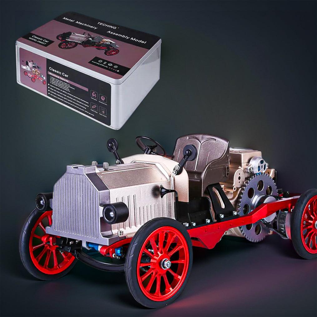Estrelik™ | DIY Educational Metal Mechanical Classic Car Mini Electric Single-cylinder Engine Assembly Kit