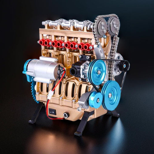 Estrelik™ | DIY Full Metal 4 Cylinder Car Engine Assembly Kit