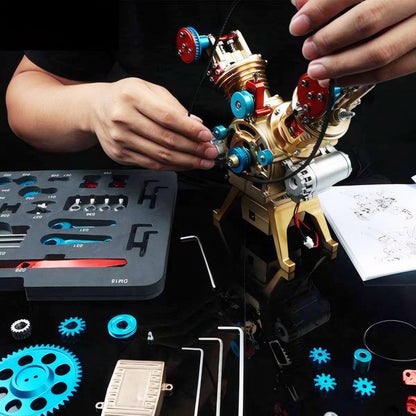 Estrelik™ | DIY Full Metal V2 Car Engine Assembly Kit that Work