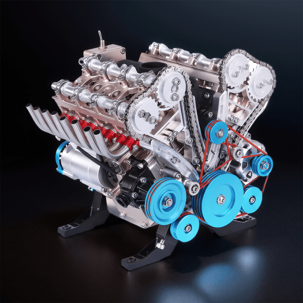Estrelik™ | DIY Full Metal V8 Engine Model Kit RC 1: 3 Mini V8 Motor That Run 500+Pcs