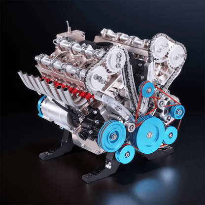 Estrelik™ | DIY Full Metal V8 Engine Model Kit RC 1: 3 Mini V8 Motor That Run 500+Pcs